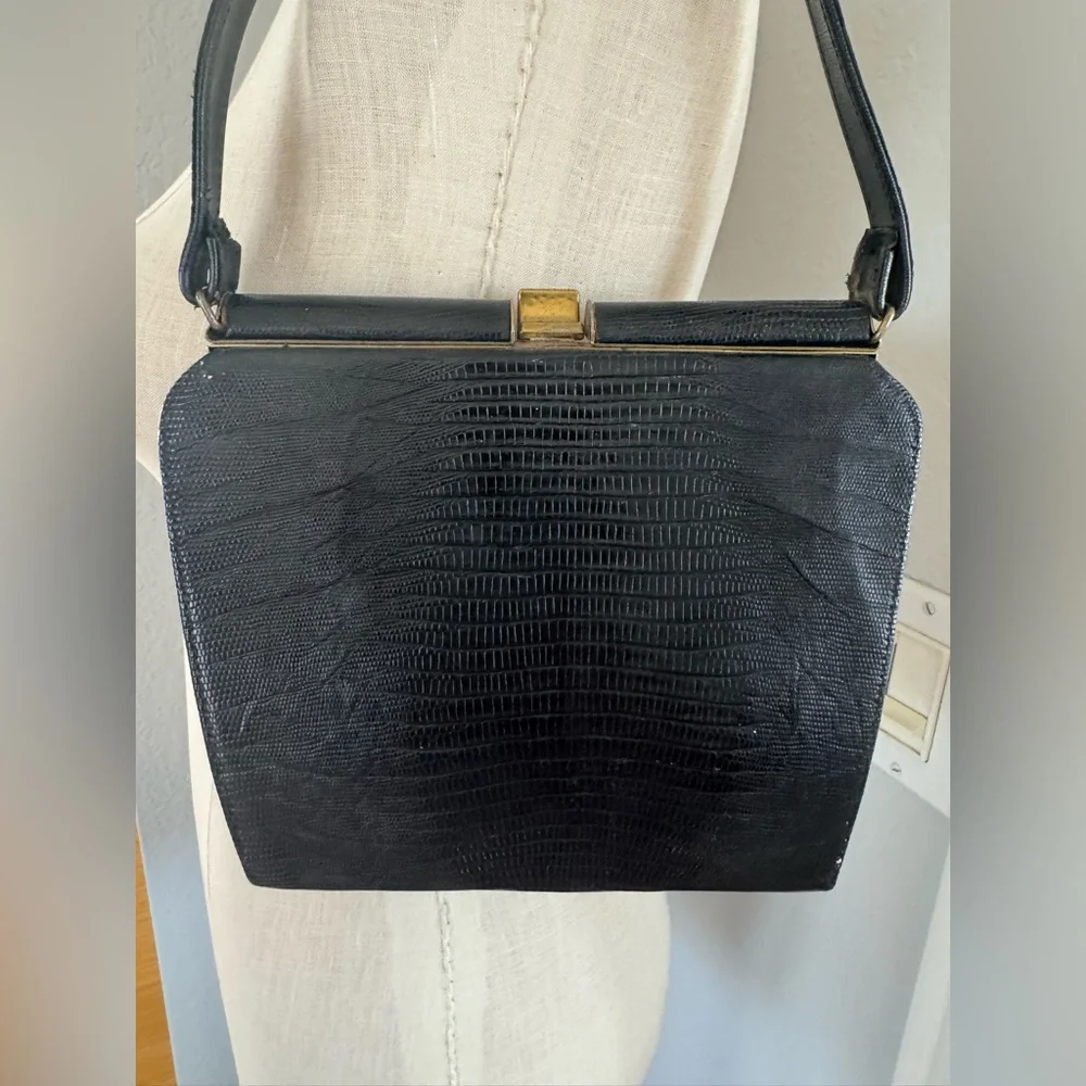 Vintage Lizard Handbag Expandable - Picture 7 of 12